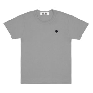 PLAY BASIC COLOURED T-SHIRT SMALL BLACK EMBLEM (GREY)