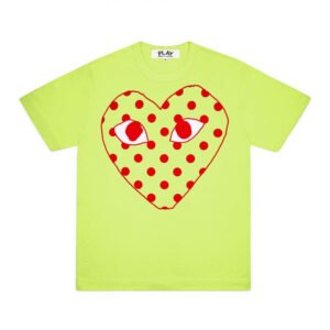 PLAY RED SPOTTED HEART SCREENPRINT T-SHIRT SPRING SERIES