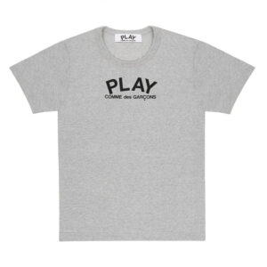 PLAY T-SHIRT BLACK SMALL LOGO AND HEART ON BACK