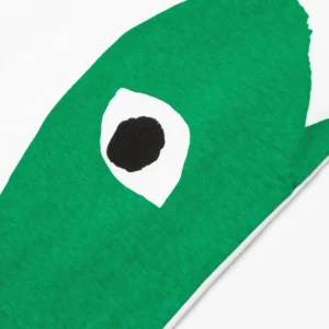 Comme Des Garcons Play Green Emblem Heart T-Shirt White