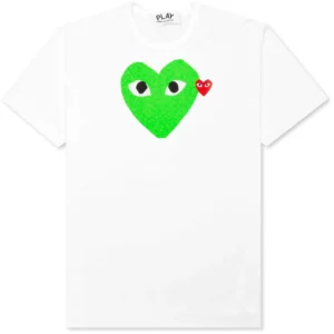 Comme Des Garcons Play Red Emblem Heart T-Shirt White/Green