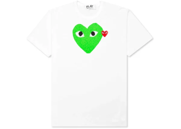 Comme Des Garcons Play Red Emblem Heart T-Shirt White/Green