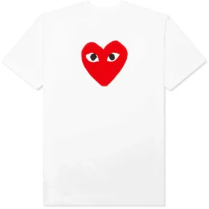 Comme Des Garcons Play Red Emblem No Eyes T-Shirt White