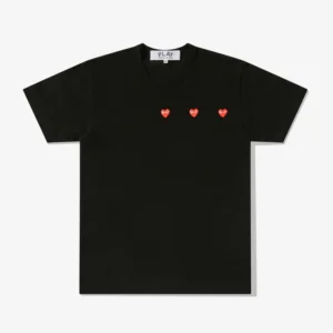 Play Multi Red Heart T-Shirt Black