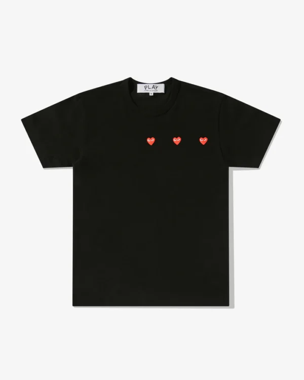 Play Multi Red Heart T-Shirt Black