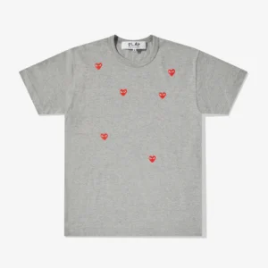Play Multi Red Heart Logo T-Shirt Grey