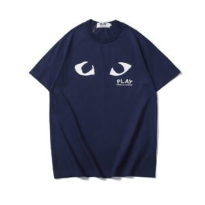 Cdg Navy Blue Eyes T Shirt